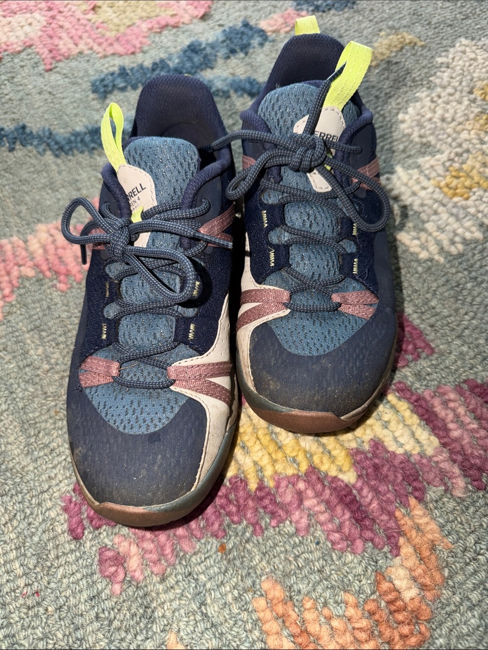 Merrell womens floater Navy, Blue & Pink hiking Sneakers